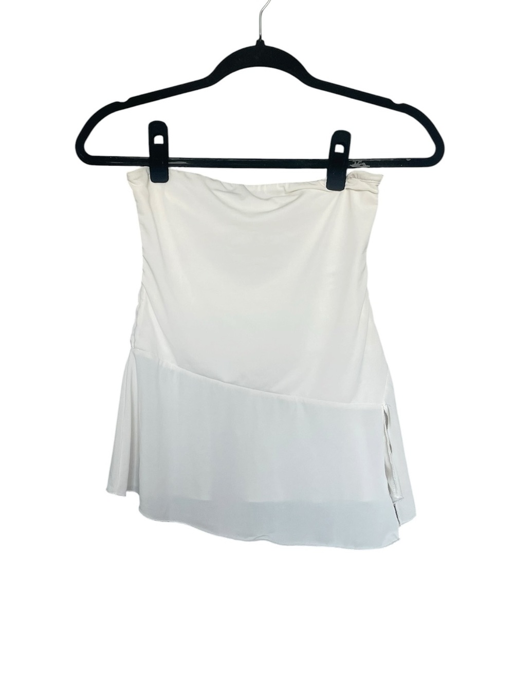 Bershka White Strapless Layered Top